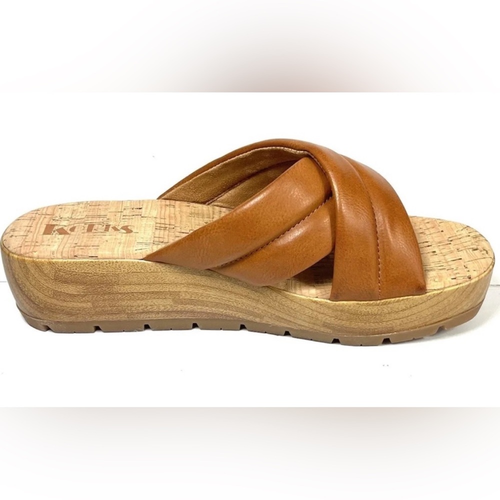 Kork-Ease Faithe Sandals Slides Cross Straps New